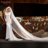 YouLaPan V30 2 Tier Cathedral Wedding Veil 3 Metre Long Wedding Veils Elegant Wedding