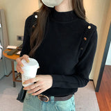 Sweater Women's Bottom Sweater Autumn And Winter New Fashionable And Fashionable Black Sweater With Warm And Slim