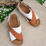 And Autumn 2025 New Flat Bottom And Fish Mouth Sandals Women's Large Thick Bottom Hollow Beach