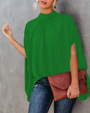 Round Neck Loose Batwing Sleeve