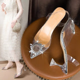 Crystal Shoes Women's New Fashion Singles Women's Water Diamond Sharp Heading Sheeled High Heels Women's Dance Shoes In Autumn