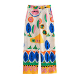 Summer Style Fluffy Sleeve Printed Shirt Printed Home Pants Printed Shorts
