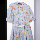 New Series Flower Printing Lace Dress