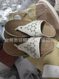 Zingj Women With Sandals And Slippers In 2023 Summer New Large-Size Hollowed-Out Metal Thick-Soled