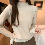 Sweater Women's Bottom Sweater Autumn And Winter New Fashionable And Fashionable Black Sweater With Warm And Slim