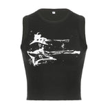 Guitar Ribbed Cropped Tank TopOutfit