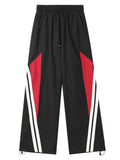 Streetwear Bf Patchwork Striped Cargo Pants Fashion Hip Hop Women Y2K Trousers Korean Casual Sweatpants Wide Leg Pants