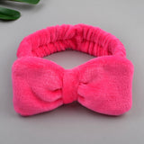 New OMG Letter Coral Fleece Wash Face Bow Hairbands For Women Girls Headbands Headwear Hair Bands Turban Hair