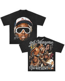 Pattern Retro Style Original Gothic Hip Hop Animation Printing Oversized T-Shirt Loose Casual Short Sleeves For Men And