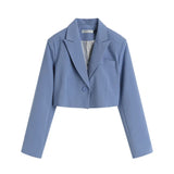 Zingj Suit 2024 Autumn Temperament Short Suit Jacket Show Thin High Waist Hanging Sense Of Suit Pants