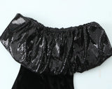 Autumn Beads Decorated With Velvet Slim Mini Dress
