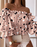 Zingj Style One Word Collar Sexy Fashion Long Sleeve Waist