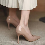 Summer New Simple French Nude Pointed Flat Shoes Soft Soles Shoes Commuting Single