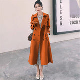 Woman 2025 Korean Version Of The New Spring And Autumn British Wind In The Long-Term Popular Red Coat