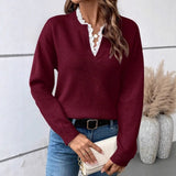 Women's Knitted Sweater Skirt Temperament Round Neck Long Sleeve Sexy Solid Color To Show Thin Ass