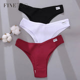 Sexy Women's Panties Cotton Brazilian Underwear Women V Waist Women's Thong Female Underpants Intimate Lingerie