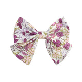 Lovely Baby Girls Print Flower Bohemian Style Bow BB Hair Clips Headwear Children Cute Cotton Hairpins Hair