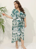 Size Women's Dress Bohemian Print New Shirt Skirt Fat MM
