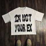 Street Summer T-Shirt Applesauce Print Punk Gothic Kawayi Top Short-Sleeved Y2k Korean