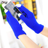 Womens Gloves Candy Various Colors Women Mittens Cold-Proof Knitted Stretch Stylish Touchscreen Trendy Fashion