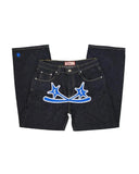 Wide-Legged Jeans Men's Fashion Black Baggy Jeans Men's Rap