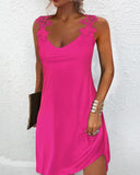 Zingj Women's Dress Lace Splicing Casual Dress LZS4904DA1