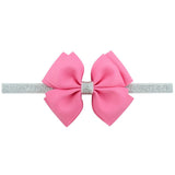 piece Sweet Color Kids Bow Headband Silver Ribbon Bows with Thin Hairband Photography Props Girls Bow Tiara Headwrap