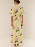 Women's Dress, V-Neck Fashion Print Waist