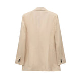 New Women's Double-Breasted Suit Jacket Straight Trousers 8194394