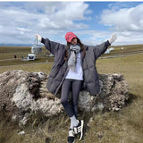 Cotton-Padded Jacket Coat Female Winter 2024 New Retro Versatile Long Plus Thick Cotton-Padded Clothes Loose Students Cotton Clothes-Outfit