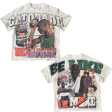Hip Hop T-Shirt Harajuku Short T-Shirt Gothic Street Clothing Fashion Men's And Women's Punk