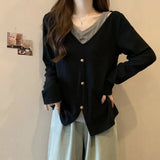 Zingj Size Fat Mm Cover Belly Autumn Women's T-Shirt Inside The Design Feeling False Two Long Sleeve Bottom Shirt Cover Flesh Show Thin Top-Outfit
