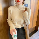 Zingj Milk Sweater Women Wear Semi-High Collar Knitted Bottomed Sweater In Autumn And Winter, A New 2023 Soft Top