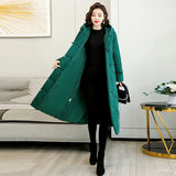 Korean Version Of Loose Leisure Cotton-Padded Jacket Long Painted Cotton-Padded Clothes Female Retro Art Down Cotton Clothes Middle-Aged And Elderly Mother Coat-Outfit