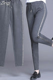 Pants Women Side-stripe Lace-up Harem Slim All-match Womens Soft Leisure Spring Trendy Ulzzang Simple Hot Sale Basic