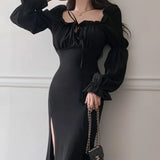 Zingj Chic Summer New Show Thin Temperament French Grandiflorum Tea Break Dress With Slit
