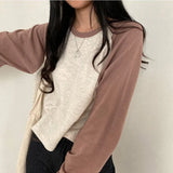 Raglan Contrast Color Long Sleeve TeeOutfit
