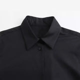 New Transparent Hard Gauze Spliced Loose Shirt