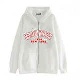 Style Lazy Cardigan Hoodie 2024 Spring And Autumn Oversize Zipper Jacket Couple