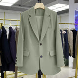 Zingj Suit Jacket Female Small Man 2024 Spring And Autumn Short Retro Korean Version Casual Show Thin Suit
