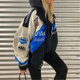 Sports Blue Printed Loose Long