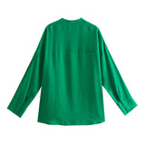 Spring Pocket Baggy Shirt Elastic Waist Pant