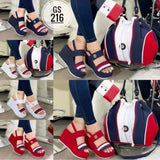 Heel Sandals Summer 2024 New Thick-Soled Muffin Roman Shoes Students Korean Version Of Large Size Women's