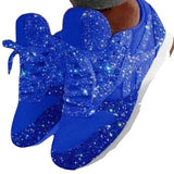 Zingj Casual Shoes Fall 2023 New Sequins With Breathable Rhinestone Thick Sole Student Large Size Women's