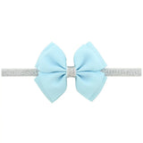 piece Sweet Color Kids Bow Headband Silver Ribbon Bows with Thin Hairband Photography Props Girls Bow Tiara Headwrap