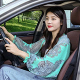 Arm Cover Summer Chiffon Shawl Driving Sleeves Sun Protection Shawl Wrap Scarf Beach Cuff Shoulder Raglan
