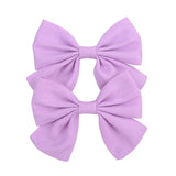 Lovely Baby Girls Print Flower Bohemian Style Bow BB Hair Clips Headwear Children Cute Cotton Hairpins Hair