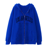 Style Lazy Cardigan Hoodie 2024 Spring And Autumn Oversize Zipper Jacket Couple
