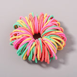 100Pcs/lot Hair Bands Girls Candy Color Elastic Rubber Band Hair Bands Child Baby Headband Scrunchie Kids Hair