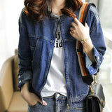 Zingj Blue Denim Jacket Female Short 2024 Spring And Autumn New Korean Version Of Loose Tassel Short Casual Clothes-Outfit